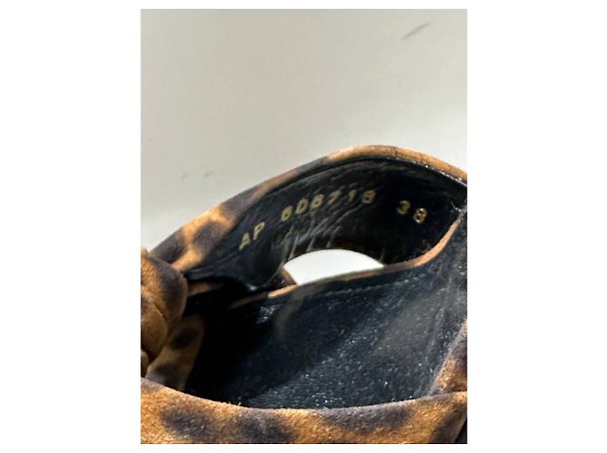 Saint Laurent Bianca Leopard Suede Platform Heels Sz.38 usato - vista 8
