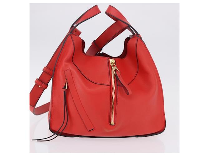 Loewe Hammock Leather Small Rosso - vista 3