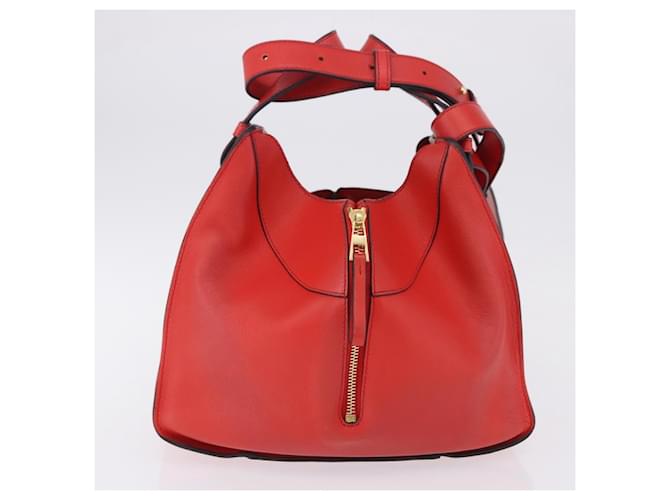 Loewe Hammock Leather Small Rosso - vista 4