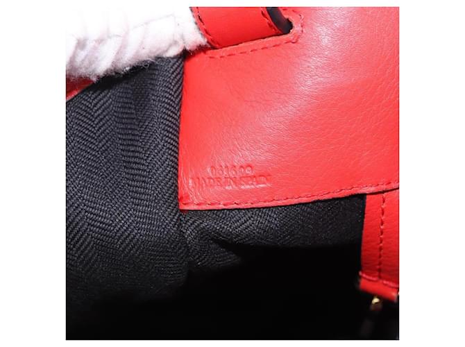 Loewe Hammock Leather Small Rosso - vista 7