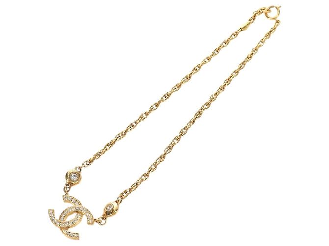 Pendente Chanel CC in metallo con cristalli D'oro - vista 2
