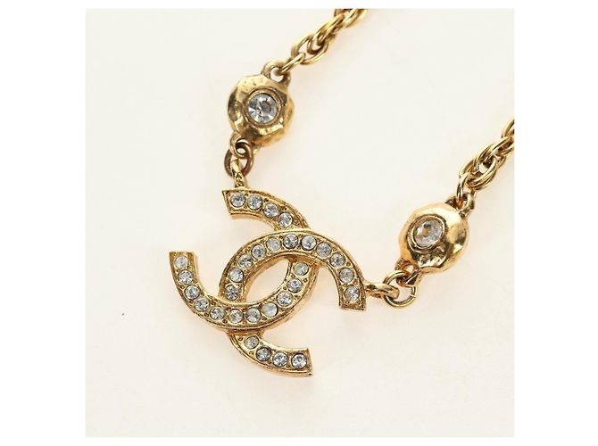 Pendente Chanel CC in metallo con cristalli D'oro - vista 4