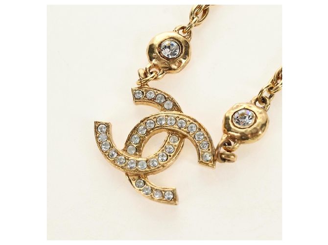 Pendente Chanel CC in metallo con cristalli D'oro - vista 5