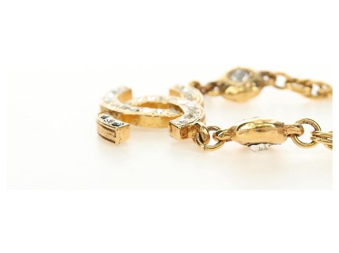 Pendente Chanel CC in metallo con cristalli D'oro - vista 6