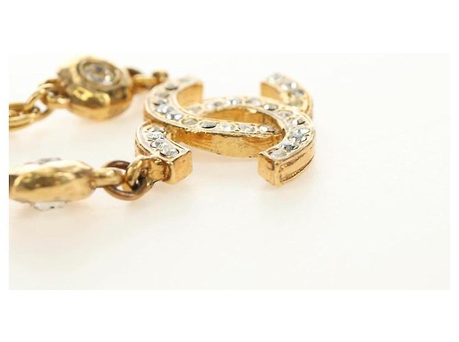 Pendente Chanel CC in metallo con cristalli D'oro - vista 7