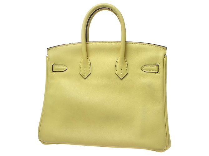 Hermès Hermes Birkin Yellow Swift con Palladium Hardware 25 Giallo - vista 2