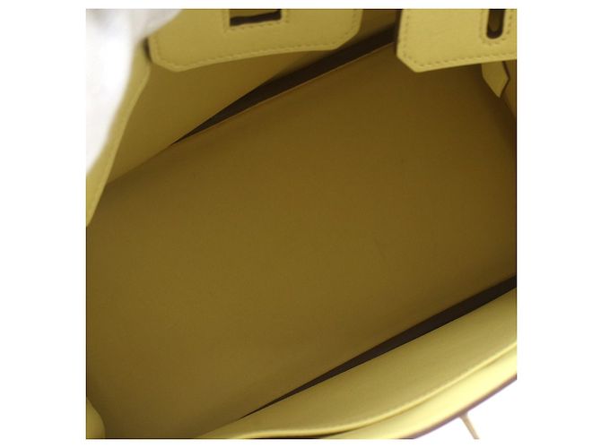 Hermès Hermes Birkin Yellow Swift con Palladium Hardware 25 Giallo - vista 3