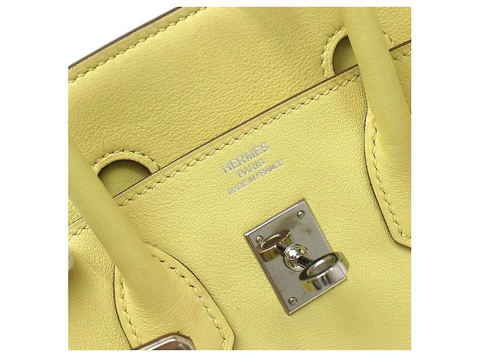Hermès Hermes Birkin Yellow Swift con Palladium Hardware 25 Giallo - vista 4