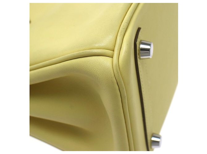 Hermès Hermes Birkin Yellow Swift con Palladium Hardware 25 Giallo - vista 7