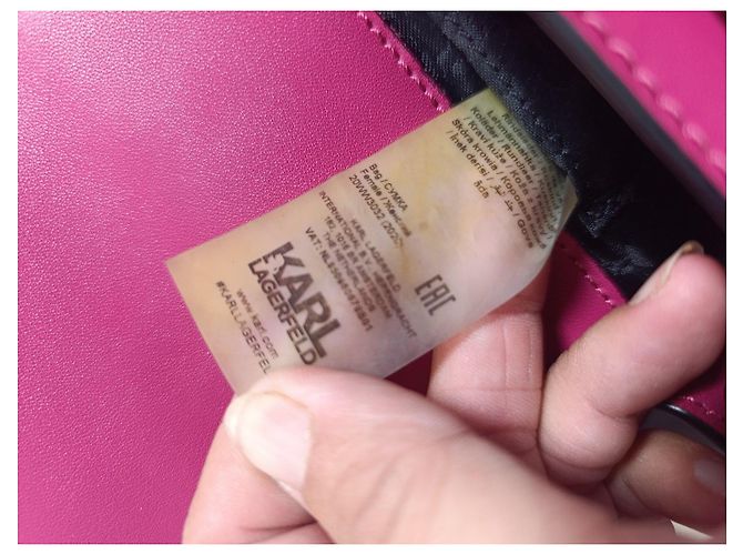 Borsa a tracolla Karl Lagerfeld in pelle fucsia Fuschia - vista 7