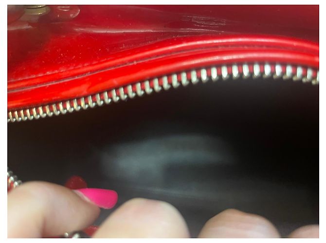 Borsa Christian Dior Lady Dior in vernice rossa Rosso - vista 5