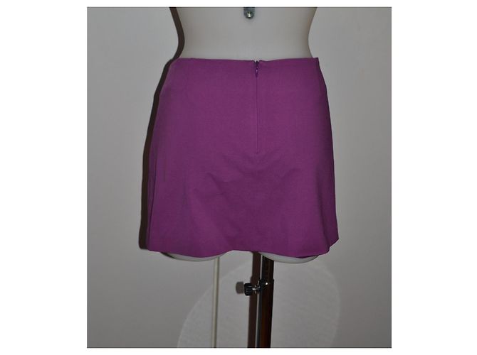 Minifalda Pinko Morada con Detalles en Ecopiel Negro Morado oscuro - vista 4