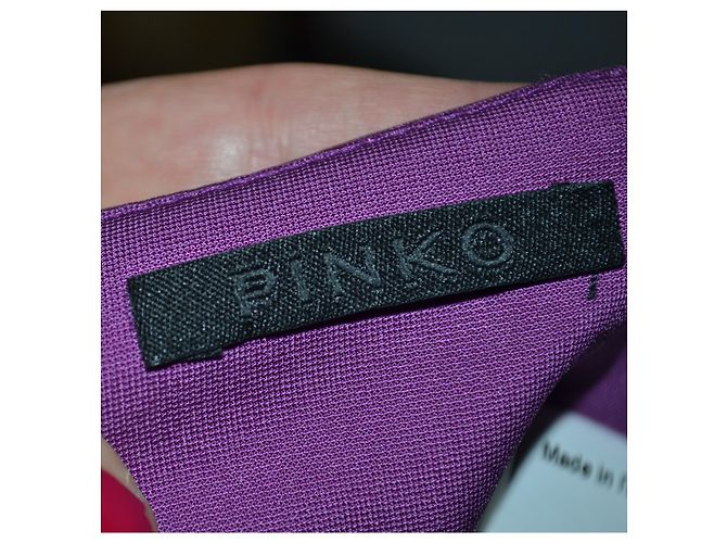 Minifalda Pinko Morada con Detalles en Ecopiel Negro Morado oscuro - vista 5