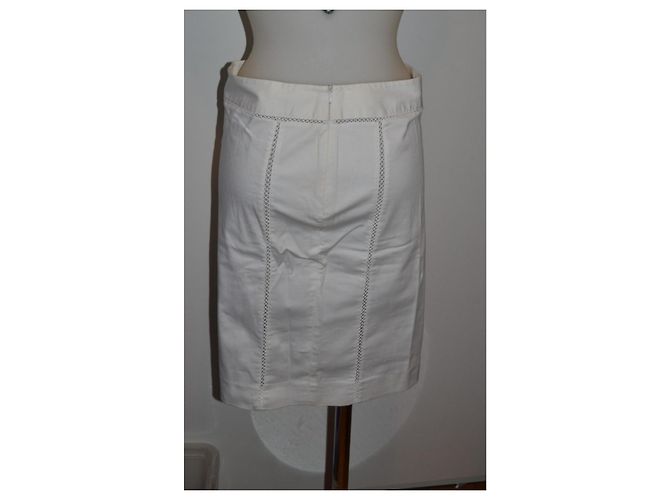 Red Valentino Falda tubo blanca de algodón R.E.D. Valentino Blanco - vista 4