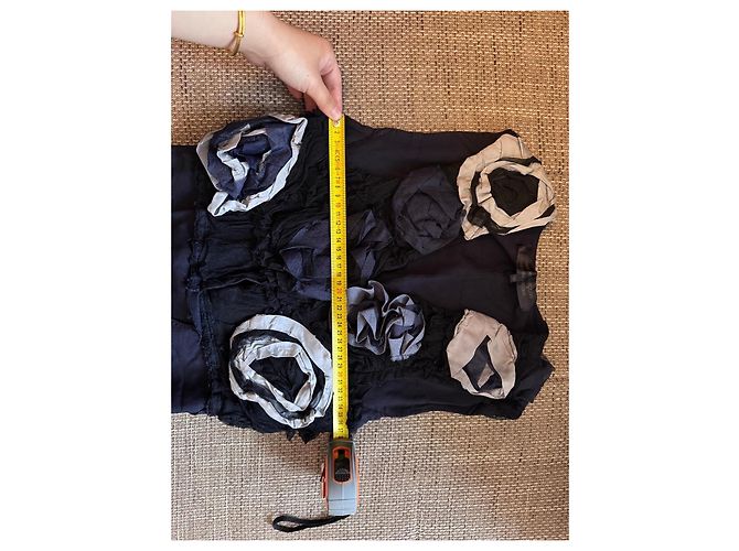 Comme Des Garcons Chaleco Comme des Garçons con aplicaciones florales Negro Gris Azul oscuro - vista 7