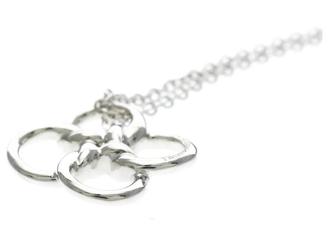 Pendente Tiffany & Co. Elsa Peretti Quadrifoglio in platino Argento - vista 6