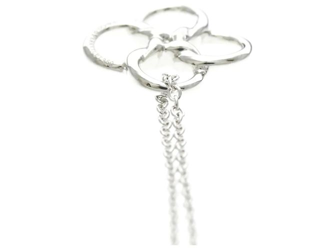 Pendente Tiffany & Co. Elsa Peretti Quadrifoglio in platino Argento - vista 7