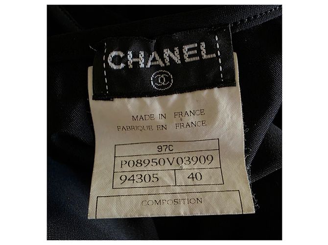 Chanel einteiliger Badeanzug Schwarz mit CC-Logo - Ansicht 7