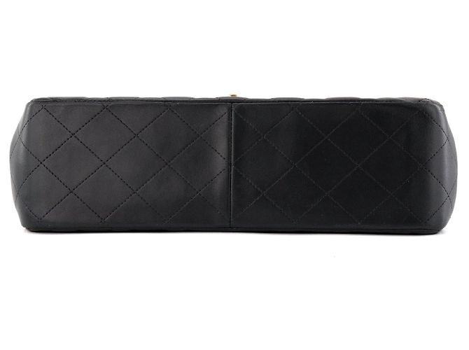 CHANEL - Borsa a tracolla Classic/Timeless Jumbo Chanel in pelle liscia nera Nero - vista 4