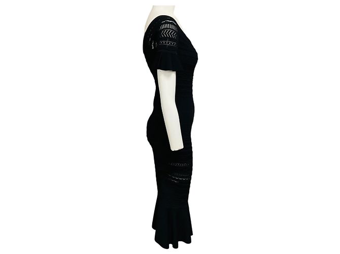 Alexis Black Sheira Strick-Midikleid Schwarz - Ansicht 2