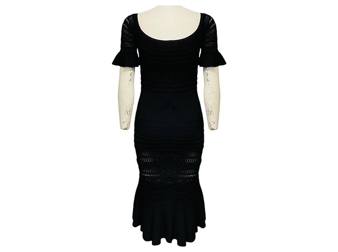 Alexis Black Sheira Strick-Midikleid Schwarz - Ansicht 3