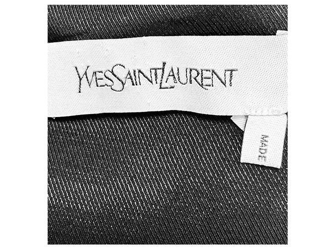 Yves Saint Laurent Midi-Kleid aus Wolle in Anthrazitgrau - Ansicht 4