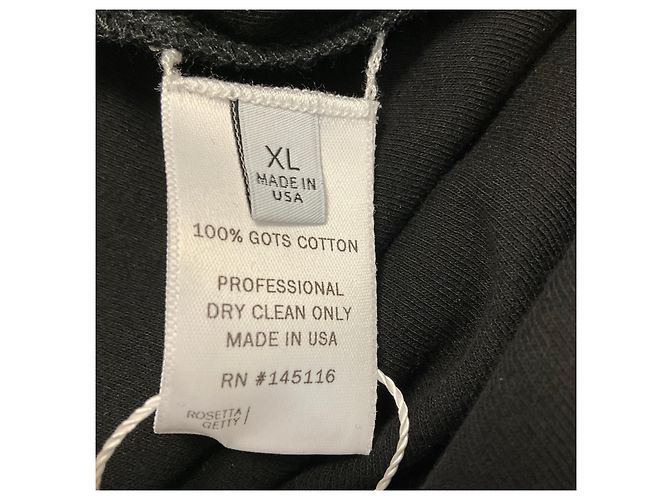 Autre Marque Rosetta Getty schwarzes Polo-Jersey-Midikleid mit langen Ärmeln - Ansicht 5