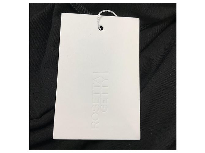 Autre Marque Rosetta Getty schwarzes Polo-Jersey-Midikleid mit langen Ärmeln - Ansicht 6