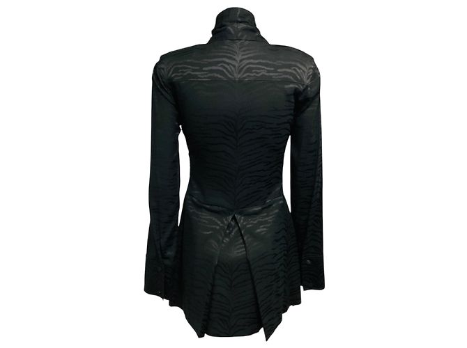 Stella Mc Cartney Mini abito in seta a maniche lunghe con collo a fiocco Stella McCartney Black Nero - vista 3