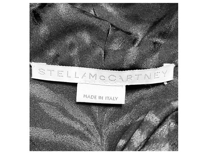 Stella Mc Cartney Mini abito in seta a maniche lunghe con collo a fiocco Stella McCartney Black Nero - vista 4