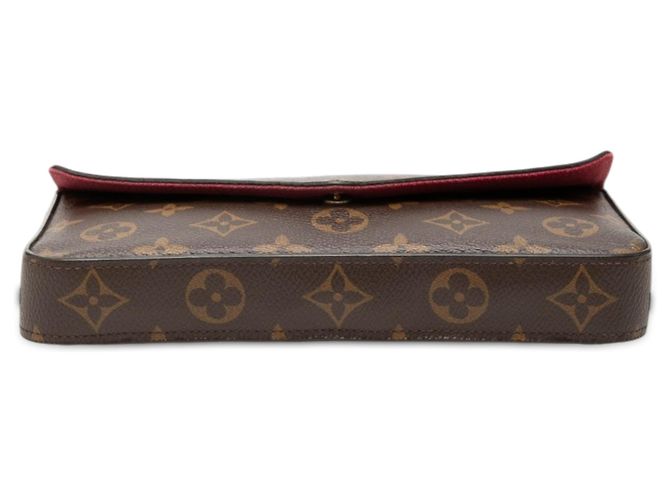 Borsa a tracolla Louis Vuitton Monogram Pochette Felicie Marrone - vista 3