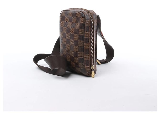 Borsa a tracolla Louis Vuitton Geronimos Damier Ebene in marrone N51994 Rosso - vista 2