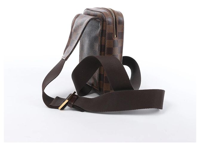 Borsa a tracolla Louis Vuitton Geronimos Damier Ebene in marrone N51994 Rosso - vista 3