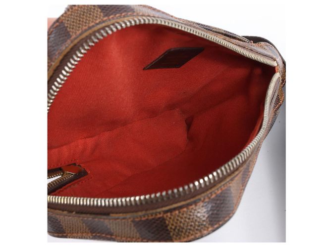 Borsa a tracolla Louis Vuitton Geronimos Damier Ebene in marrone N51994 Rosso - vista 9