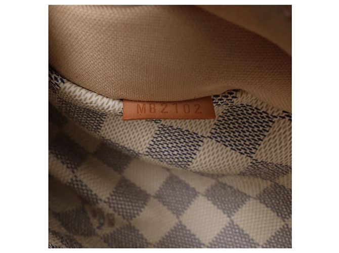 Borsa a tracolla Louis Vuitton Totally MM Damier Azur in Beige N51262 - vista 15