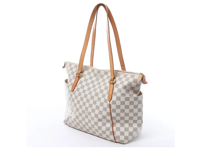 Borsa a tracolla Louis Vuitton Totally MM Damier Azur in Beige N51262 - vista 2