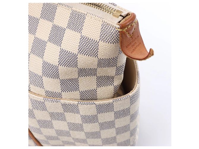 Borsa a tracolla Louis Vuitton Totally MM Damier Azur in Beige N51262 - vista 6