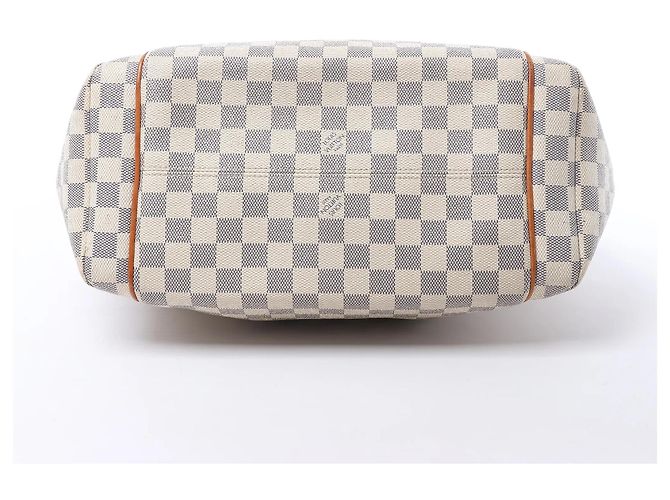 Borsa a tracolla Louis Vuitton Totally MM Damier Azur in Beige N51262 - vista 9