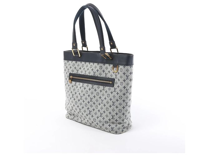 Louis Vuitton Mini Lucille GM Monogram Linen in Gray x Navy Blue M92609 Blu navy - vista 2