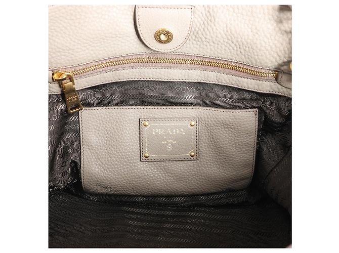 Borsa 2Way Prada in pelle Vitello Daino, Grigio - vista 10
