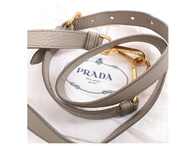 Borsa 2Way Prada in pelle Vitello Daino, Grigio - vista 12