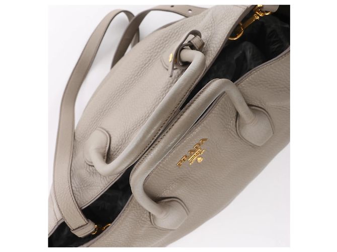 Borsa 2Way Prada in pelle Vitello Daino, Grigio - vista 8