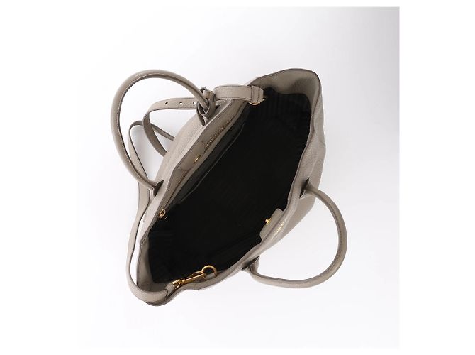 Borsa 2Way Prada in pelle Vitello Daino, Grigio - vista 9