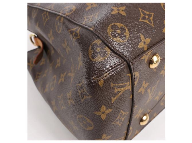 Borsa a mano Louis Vuitton Montaigne GM Monogram Canvas in marrone Bordò - vista 10