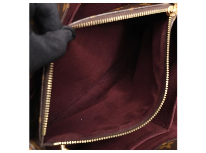 Borsa a mano Louis Vuitton Montaigne GM Monogram Canvas in marrone Bordò - vista 16