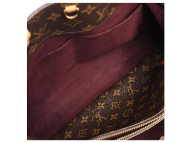 Borsa a mano Louis Vuitton Montaigne GM Monogram Canvas in marrone Bordò - vista 18