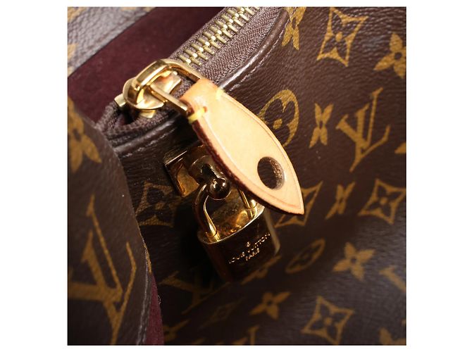 Borsa a mano Louis Vuitton Montaigne GM Monogram Canvas in marrone Bordò - vista 19