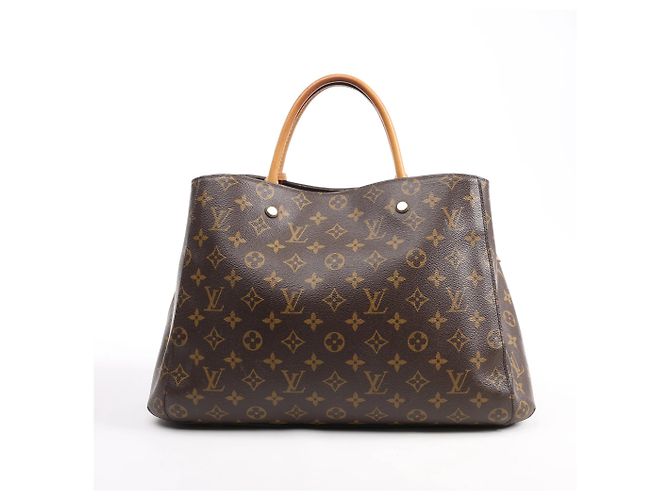 Borsa a mano Louis Vuitton Montaigne GM Monogram Canvas in marrone Bordò - vista 4
