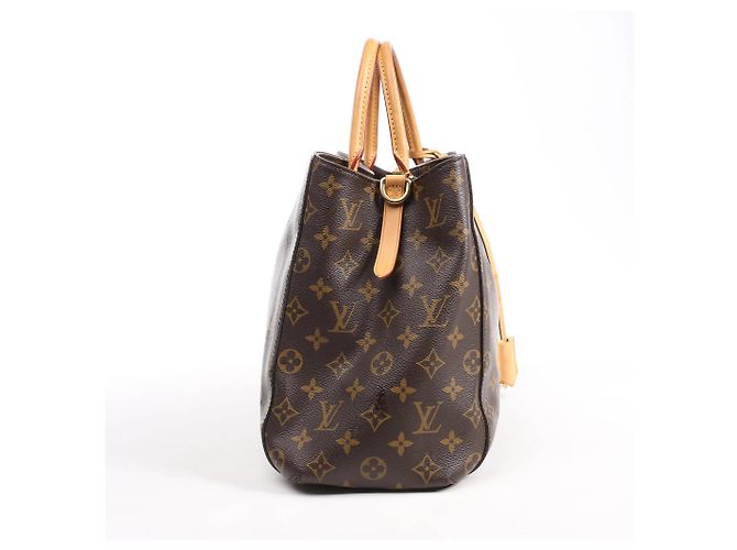 Borsa a mano Louis Vuitton Montaigne GM Monogram Canvas in marrone Bordò - vista 5