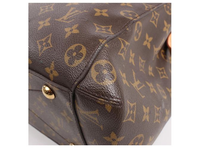 Borsa a mano Louis Vuitton Montaigne GM Monogram Canvas in marrone Bordò - vista 9